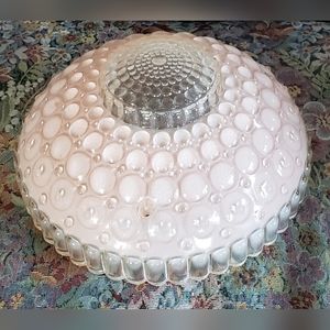 Vintage Pink Bubble Glass Light Cover